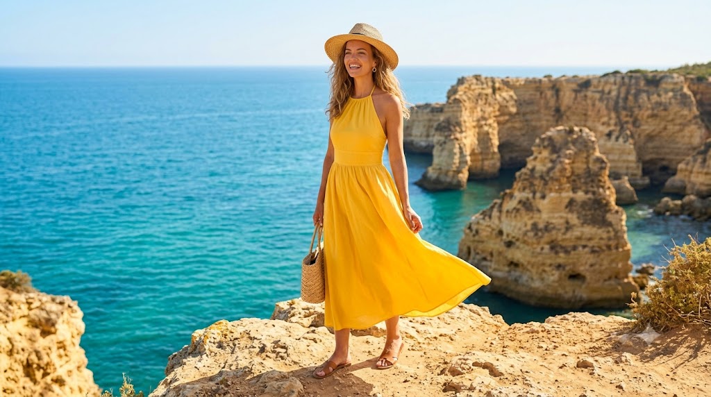 Halter Sundress in the Algarve